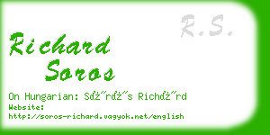 richard soros business card